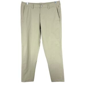 Lululemon Commission Pant Slim Novelty Canvas Tofino Sand Men's 36 x 31 EUC